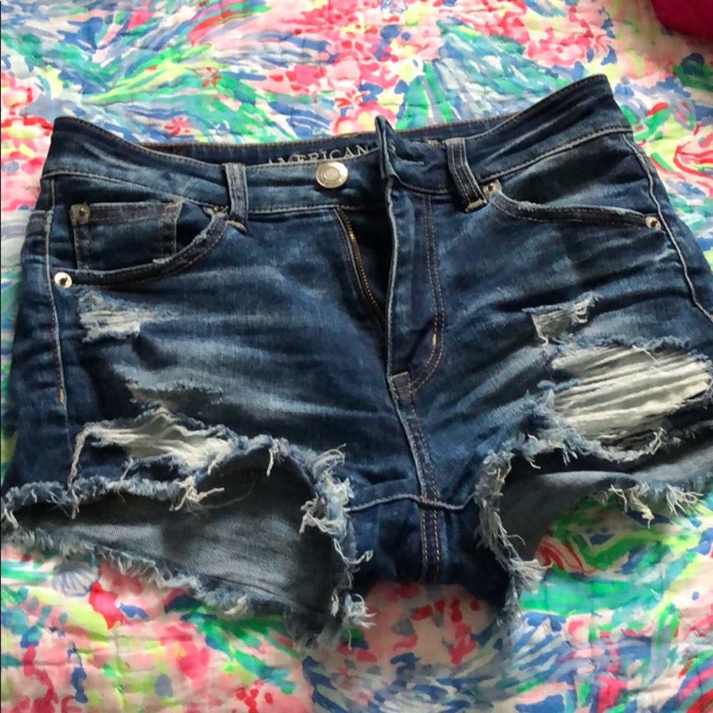 ripped jean shorts